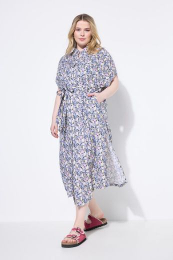 Moda za polnejše Haljina maxi kratkih rukava cvjetnog uzorka plus velikost, xxl, Ulla Popken in Johann Popken (JP1880)