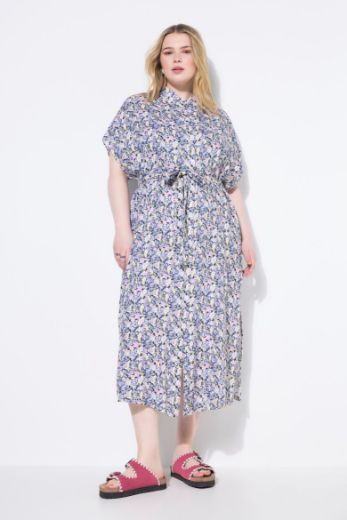 Moda za polnejše Haljina maxi kratkih rukava cvjetnog uzorka plus velikost, xxl, Ulla Popken in Johann Popken (JP1880)