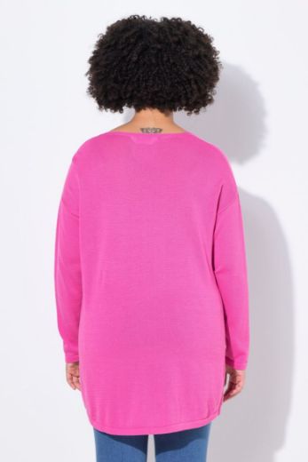Moda za polnejše Pulover dugih rukava V ovratnika plus velikost, xxl, Ulla Popken in Johann Popken (JP1880)
