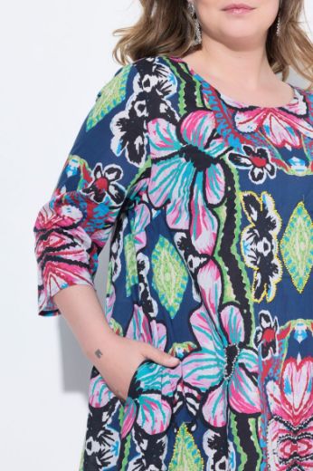 Moda za polnejše Haljina 3/4 rukava A kroja plus velikost, xxl, Ulla Popken in Johann Popken (JP1880)