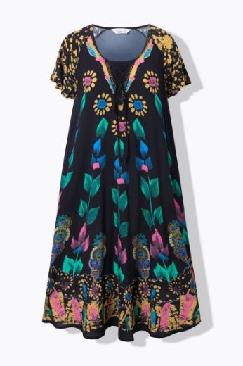 Moda za polnejše Haljina cvjetnog printa plus velikost, xxl, Ulla Popken in Johann Popken (JP1880)