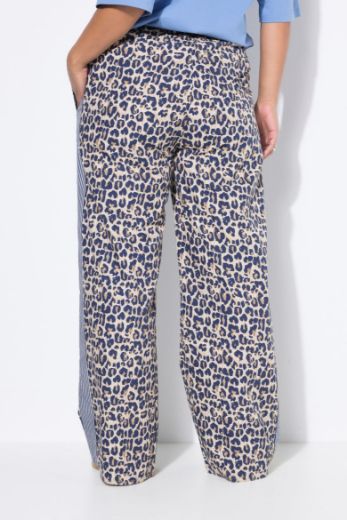 Moda za polnejše Hlače širokih nogavica s leopard uzorkom plus velikost, xxl, Ulla Popken in Johann Popken (JP1880)