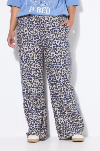 Moda za polnejše Hlače širokih nogavica s leopard uzorkom plus velikost, xxl, Ulla Popken in Johann Popken (JP1880)