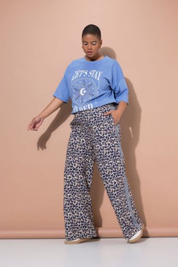Moda za polnejše Hlače širokih nogavica s leopard uzorkom plus velikost, xxl, Ulla Popken in Johann Popken (JP1880)