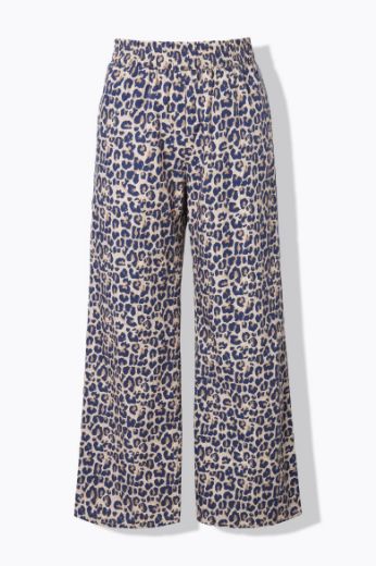 Moda za polnejše Hlače širokih nogavica s leopard uzorkom plus velikost, xxl, Ulla Popken in Johann Popken (JP1880)