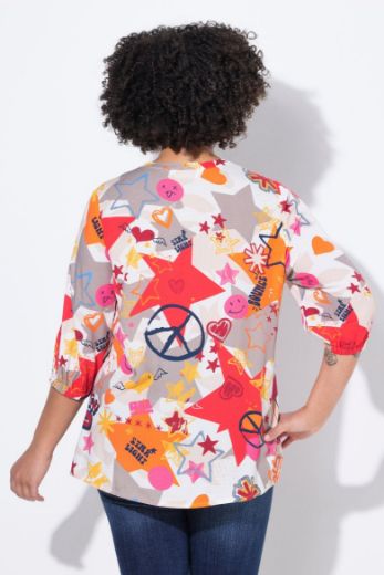 Moda za polnejše Bluza 3/4 rukava plus velikost, xxl, Ulla Popken in Johann Popken (JP1880)