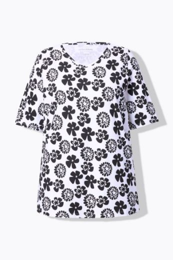 Moda za polnejše Majica kratkih rukava V ovratnika plus velikost, xxl, Ulla Popken in Johann Popken (JP1880)