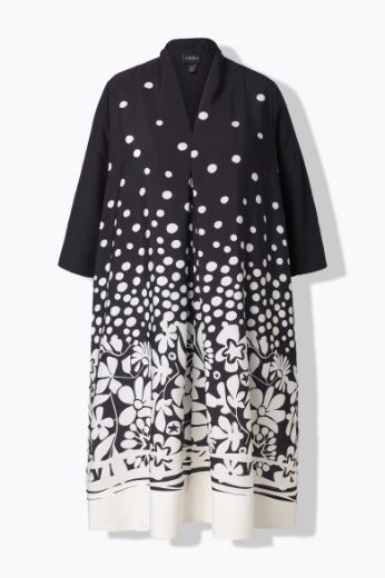 Moda za polnejše Haljina midi 3/4 rukava A kroja plus velikost, xxl, Ulla Popken in Johann Popken (JP1880)