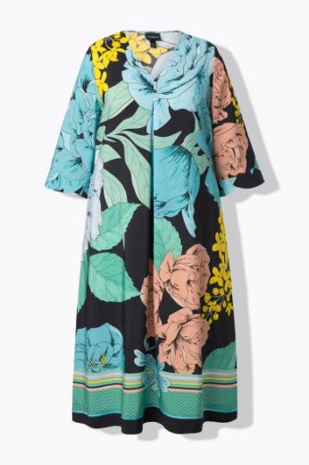 Moda za polnejše Haljina midi 3/4 rukava plus velikost, xxl, Ulla Popken in Johann Popken (JP1880)
