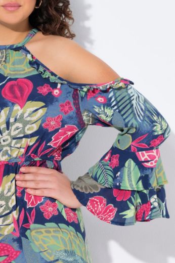Moda za polnejše Haljina spuštenih ramena A kroja plus velikost, xxl, Ulla Popken in Johann Popken (JP1880)