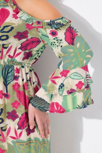Moda za polnejše Haljina spuštenih ramena A kroja plus velikost, xxl, Ulla Popken in Johann Popken (JP1880)