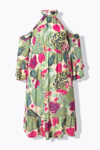 Moda za polnejše Haljina spuštenih ramena A kroja plus velikost, xxl, Ulla Popken in Johann Popken (JP1880)