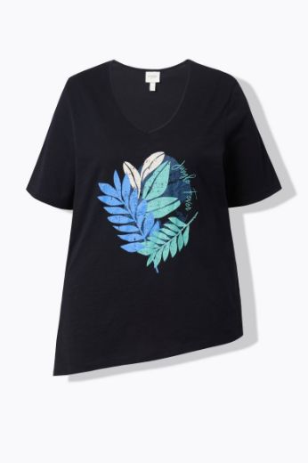 Moda za polnejše Majica kratkih rukava V ovratnika plus velikost, xxl, Ulla Popken in Johann Popken (JP1880)