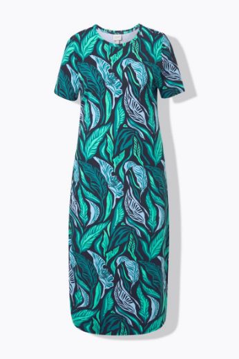 Moda za polnejše Haljina maxi kratkih rukava okruglog ovratnika plus velikost, xxl, Ulla Popken in Johann Popken (JP1880)