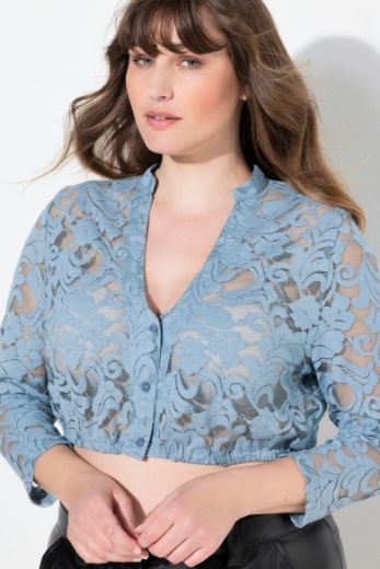 Moda za polnejše Bluza dirndl čipkasta plus velikost, xxl, Ulla Popken in Johann Popken (JP1880)
