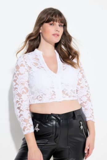 Moda za polnejše Bluza dirndl čipkasta plus velikost, xxl, Ulla Popken in Johann Popken (JP1880)
