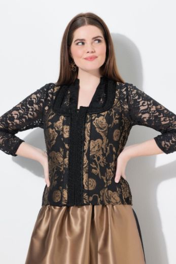 Moda za polnejše Bluza dirndl čipkasta plus velikost, xxl, Ulla Popken in Johann Popken (JP1880)