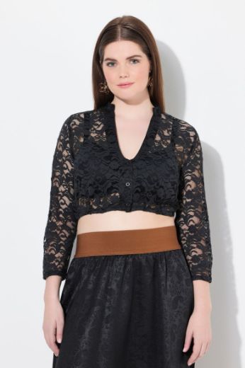 Moda za polnejše Bluza dirndl čipkasta plus velikost, xxl, Ulla Popken in Johann Popken (JP1880)