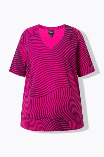Moda za polnejše Majica kratkih rukava V ovratnika plus velikost, xxl, Ulla Popken in Johann Popken (JP1880)