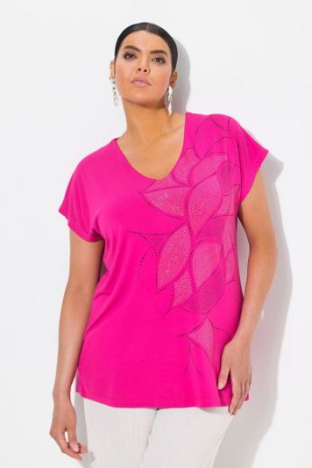 Moda za polnejše Majica kratkih rukava V ovratnika plus velikost, xxl, Ulla Popken in Johann Popken (JP1880)
