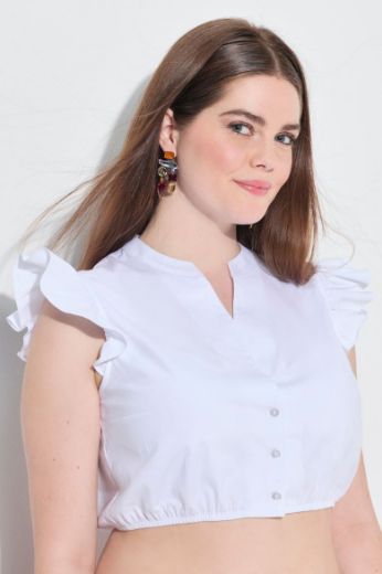 Moda za polnejše Bluza dirndl kratkih rukava plus velikost, xxl, Ulla Popken in Johann Popken (JP1880)