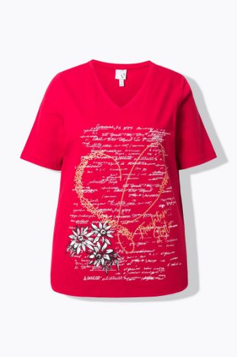 Moda za polnejše Majica kratkih rukava V ovratnika plus velikost, xxl, Ulla Popken in Johann Popken (JP1880)