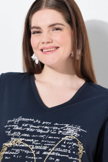Moda za polnejše Majica kratkih rukava V ovratnika plus velikost, xxl, Ulla Popken in Johann Popken (JP1880)