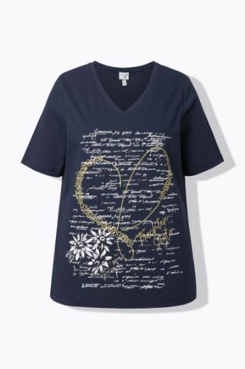 Moda za polnejše Majica kratkih rukava V ovratnika plus velikost, xxl, Ulla Popken in Johann Popken (JP1880)