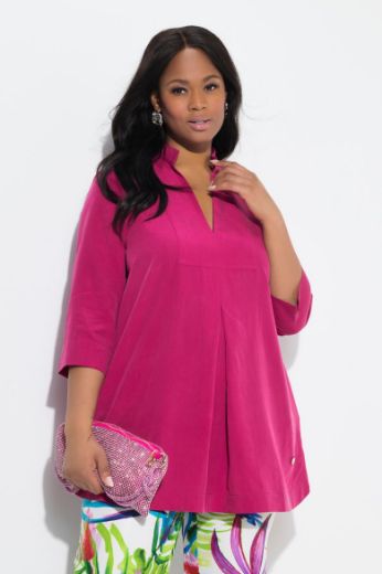 Moda za polnejše Bluza s 3/4 rukavima V izreza plus velikost, xxl, Ulla Popken in Johann Popken (JP1880)