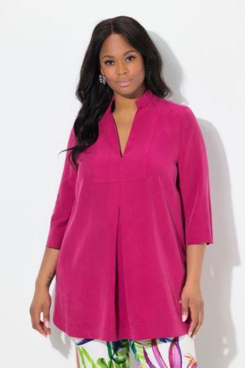 Moda za polnejše Bluza s 3/4 rukavima V izreza plus velikost, xxl, Ulla Popken in Johann Popken (JP1880)