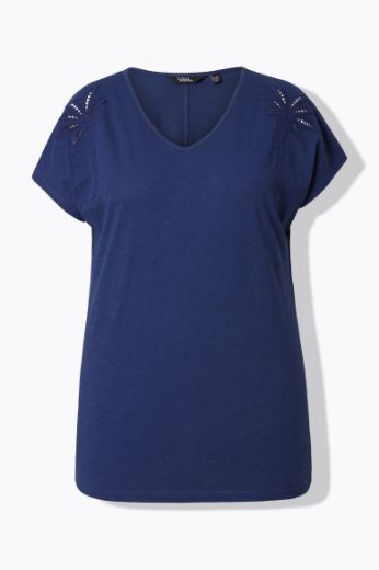 Moda za polnejše Majica kratkih rukava V ovratnika plus velikost, xxl, Ulla Popken in Johann Popken (JP1880)