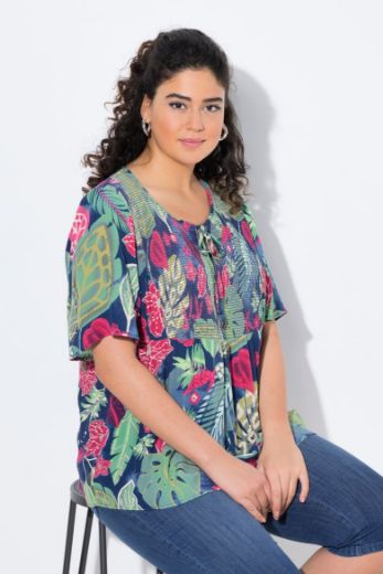 Moda za polnejše Bluza kratkih rukava A kroja plus velikost, xxl, Ulla Popken in Johann Popken (JP1880)