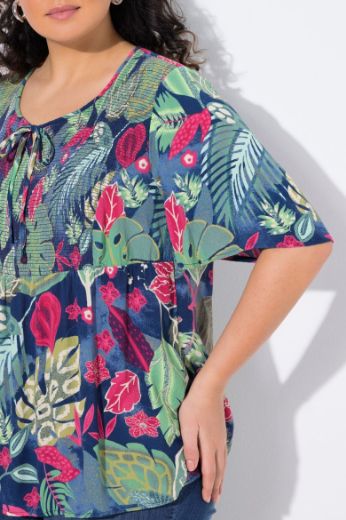 Moda za polnejše Bluza kratkih rukava A kroja plus velikost, xxl, Ulla Popken in Johann Popken (JP1880)