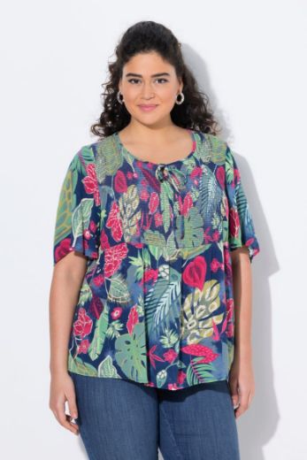Moda za polnejše Bluza kratkih rukava A kroja plus velikost, xxl, Ulla Popken in Johann Popken (JP1880)