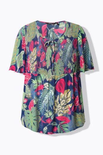 Moda za polnejše Bluza kratkih rukava A kroja plus velikost, xxl, Ulla Popken in Johann Popken (JP1880)