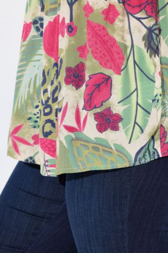 Moda za polnejše Bluza kratkih rukava A kroja plus velikost, xxl, Ulla Popken in Johann Popken (JP1880)