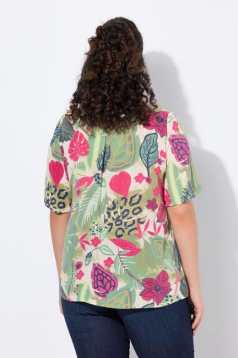 Moda za polnejše Bluza kratkih rukava A kroja plus velikost, xxl, Ulla Popken in Johann Popken (JP1880)
