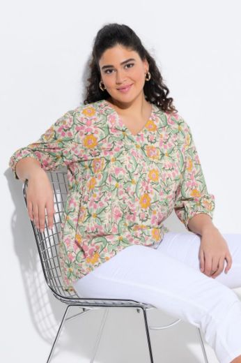 Moda za polnejše Bluza 3/4 rukava A kroja plus velikost, xxl, Ulla Popken in Johann Popken (JP1880)