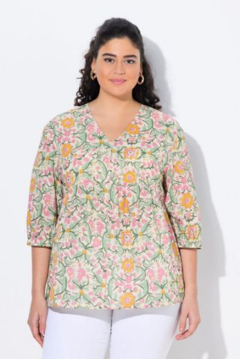 Moda za polnejše Bluza 3/4 rukava A kroja plus velikost, xxl, Ulla Popken in Johann Popken (JP1880)