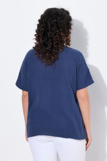 Moda za polnejše Bluza kratkih rukava od muslina plus velikost, xxl, Ulla Popken in Johann Popken (JP1880)