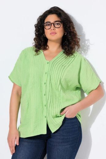 Moda za polnejše Bluza kratkih rukava od muslina plus velikost, xxl, Ulla Popken in Johann Popken (JP1880)