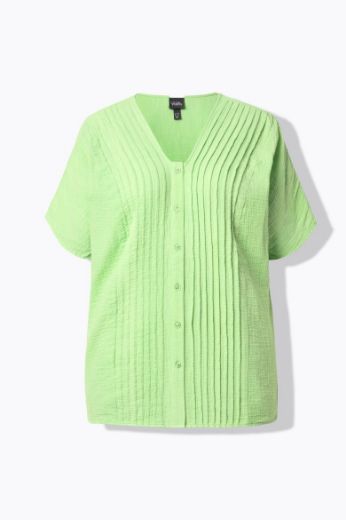 Moda za polnejše Bluza kratkih rukava od muslina plus velikost, xxl, Ulla Popken in Johann Popken (JP1880)