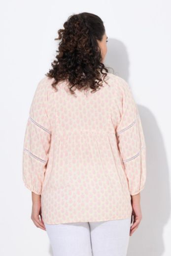 Moda za polnejše Bluza 3/4 rukava V ovratnika plus velikost, xxl, Ulla Popken in Johann Popken (JP1880)