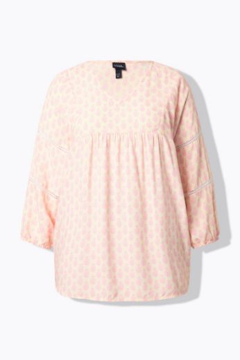 Moda za polnejše Bluza 3/4 rukava V ovratnika plus velikost, xxl, Ulla Popken in Johann Popken (JP1880)