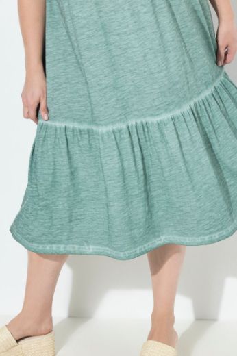 Moda za polnejše Haljina midi bez rukava na volane plus velikost, xxl, Ulla Popken in Johann Popken (JP1880)