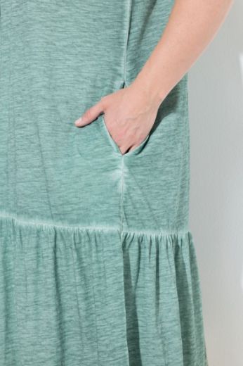Moda za polnejše Haljina midi bez rukava na volane plus velikost, xxl, Ulla Popken in Johann Popken (JP1880)