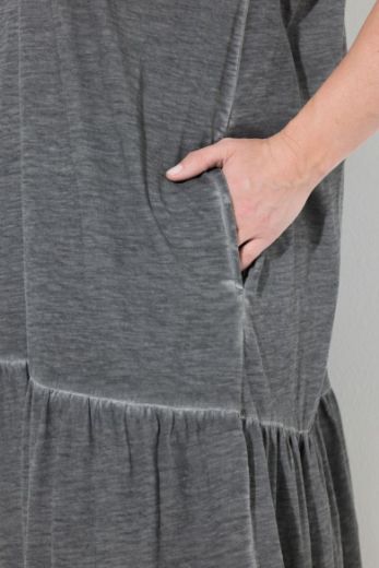 Moda za polnejše Haljina midi bez rukava na volane plus velikost, xxl, Ulla Popken in Johann Popken (JP1880)