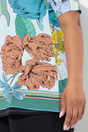 Moda za polnejše Majica kratkih rukava V ovratnika plus velikost, xxl, Ulla Popken in Johann Popken (JP1880)