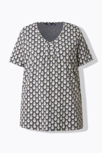 Moda za polnejše Majica kratkih rukava V ovratnika plus velikost, xxl, Ulla Popken in Johann Popken (JP1880)