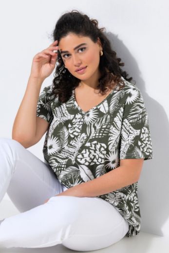 Moda za polnejše Majica kratkih rukava V ovratnika plus velikost, xxl, Ulla Popken in Johann Popken (JP1880)